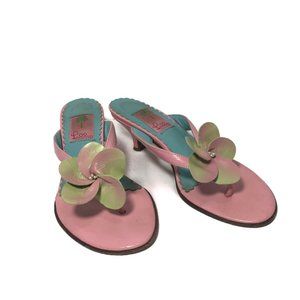 Lilly Pulitzer Kitten Heel Thongs Size 7